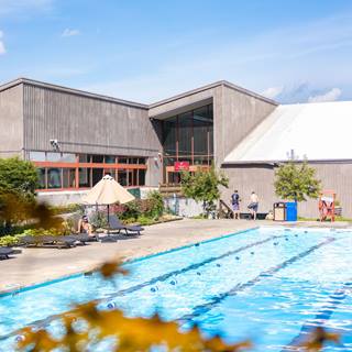 Poolside at the SHaRC in the summer 