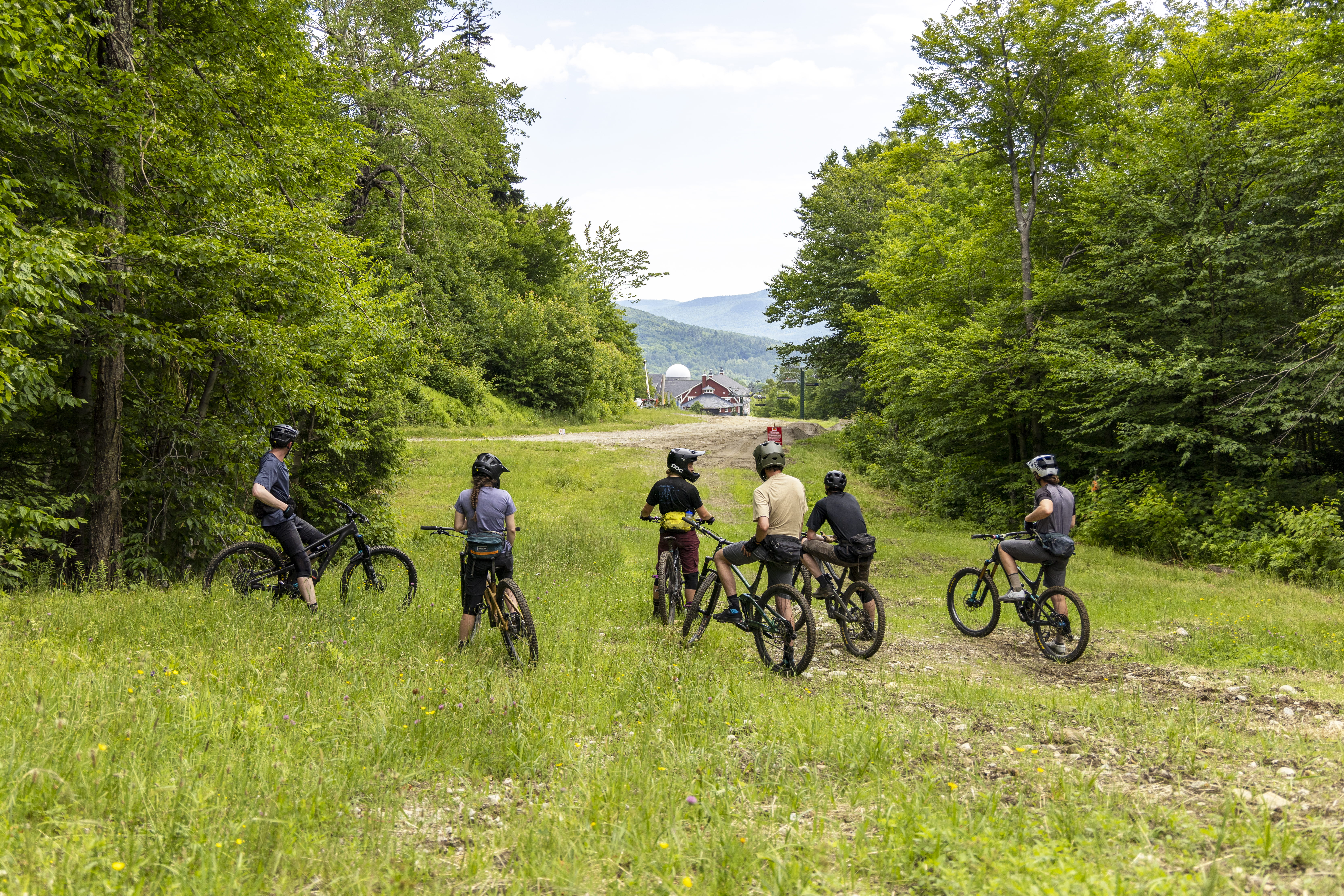 mountain biking towards claybrook