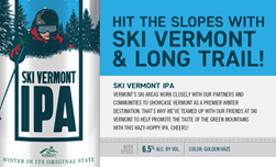 ski vermont and long trail brewing graphic