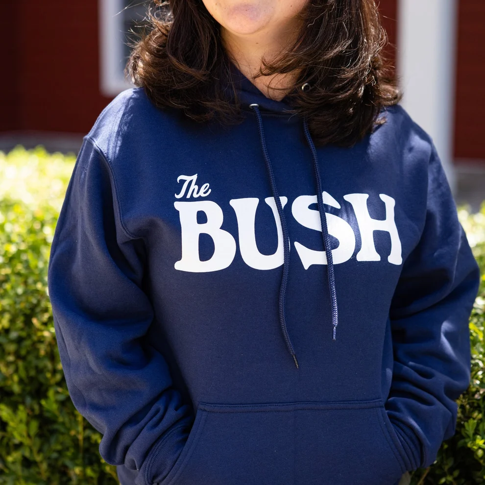 The Bush Hoodie product image on a person 