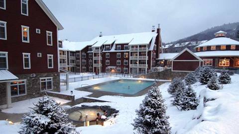 Clay Brook Hotel Pool in the Winter
