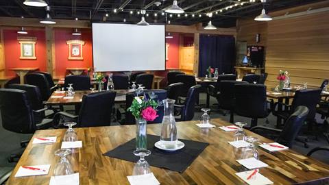 Castlerock Pub set up to have a corporate meeting