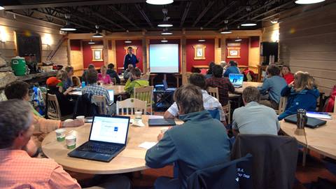 Organize a breakout session in the Castlerock Pub Rock Room.
