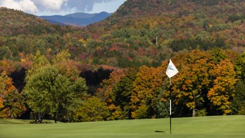 Golfers on the Sugarbush Golf Course in the Fall