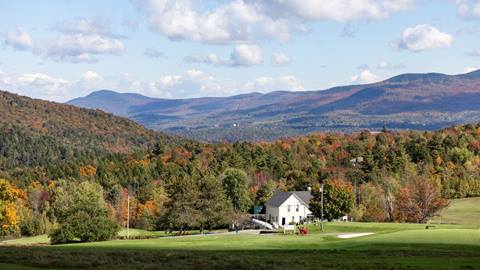 Golfers on the Sugarbush Golf Course in the Fall