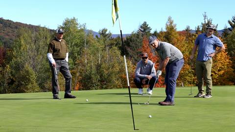 Golfers on the Sugarbush Golf Course in the Fall