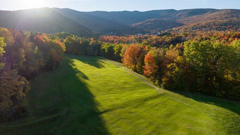 Golfers on the Sugarbush Golf Course in the Fall