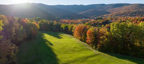 Golfers on the Sugarbush Golf Course in the Fall