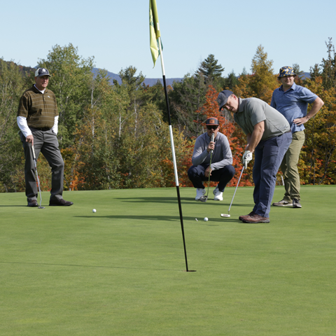 Golfers on the Sugarbush Golf Course in the Fall