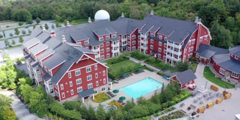 Clay Brook Hotel drone shot in the summer