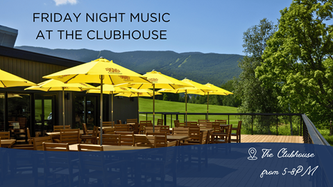 Promo for Friday night music at The Clubhouse