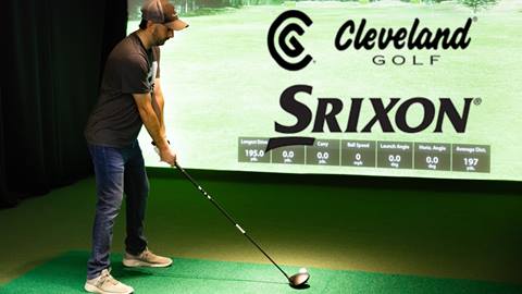 Golfer with brands 