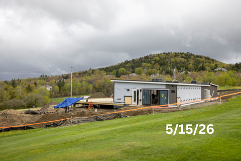 Construction of the temporary 2026 golf club facility