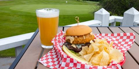 Lunch on the deck of hogans