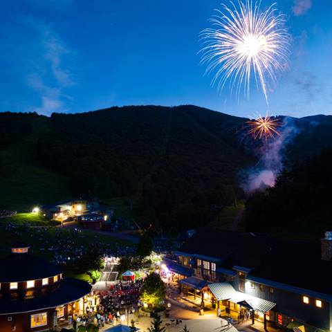 Fireworks in the base area