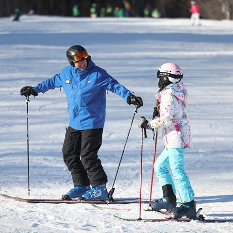 Ski Instructor with Student