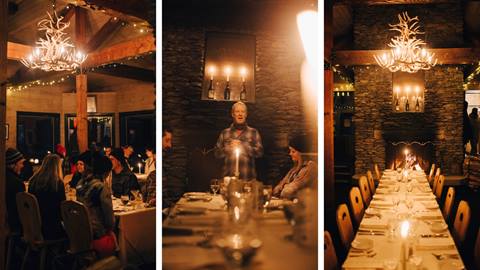 A scene from an A la Carte dinner at Allyn's Lodge