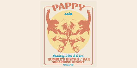 graphic for pappy solo live at rumble's