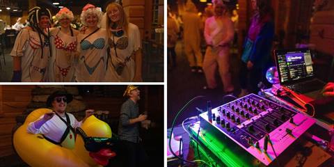 collage of people in costumes