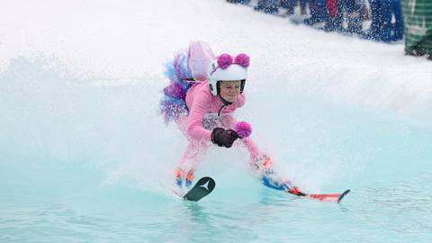 Pond skimmer at the Pond Skim