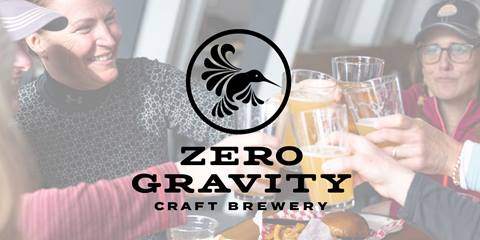 ladies cheersing with zero gravity logo overlay