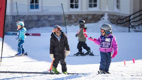 A ski lesson
