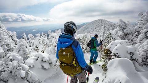 Kids on top of the Monroe Skyline looking towards Lincoln Peak