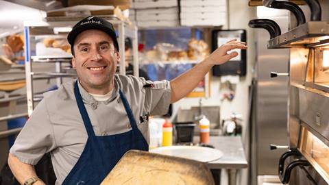 Employee smiling