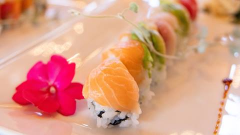 Sushi on a plate