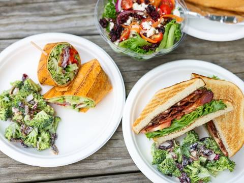 A wrap and a sandwich at Paradise Provisions