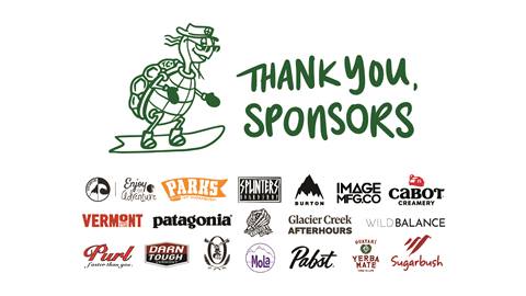 banked slalom event sponsor thank you graphic