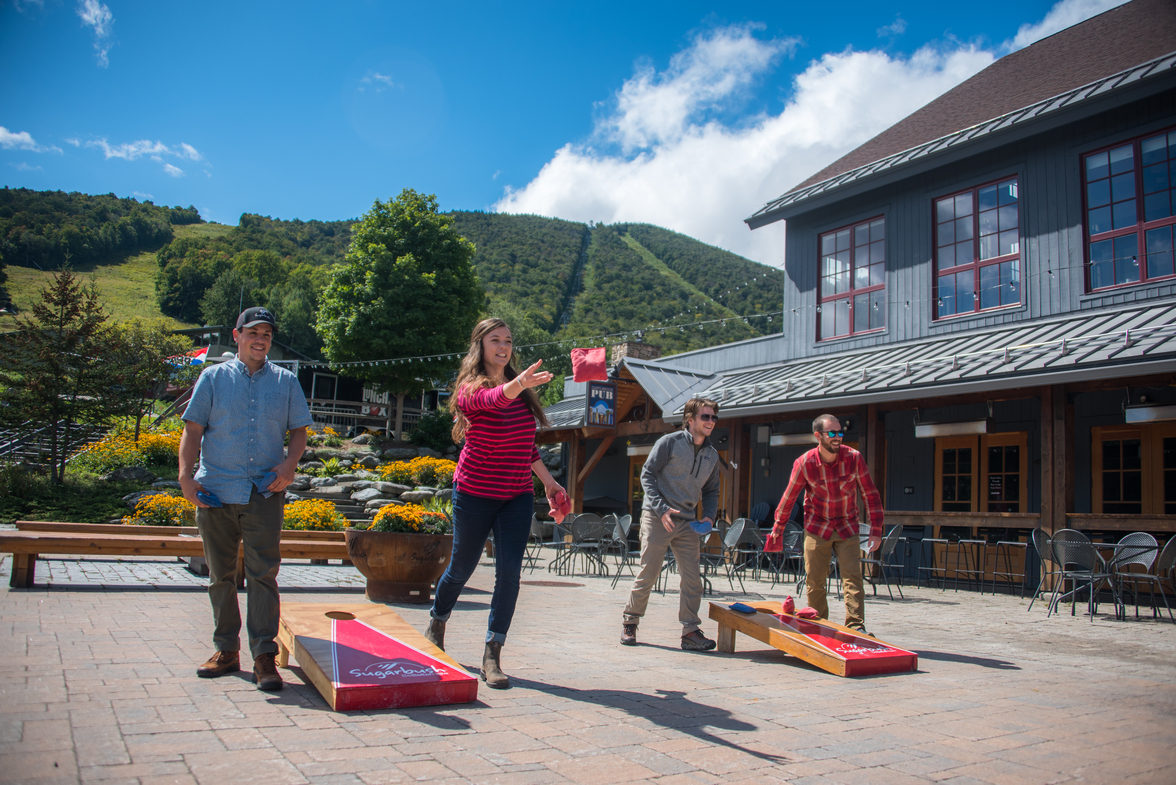 Cornhole in the Courtyard