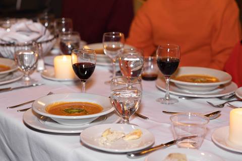 Soup and Wine at Allyn's Lodge