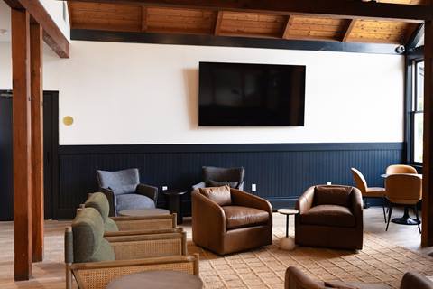 The lobby of The Lodge at Lincoin Peak