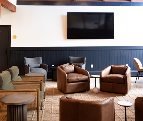 The lobby of The Lodge at Lincoln Peak