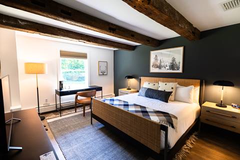 Bed in a room at Lodge at Lincoln Peak