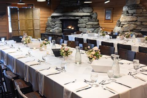Tables inside Castlerock Pub set up for an event