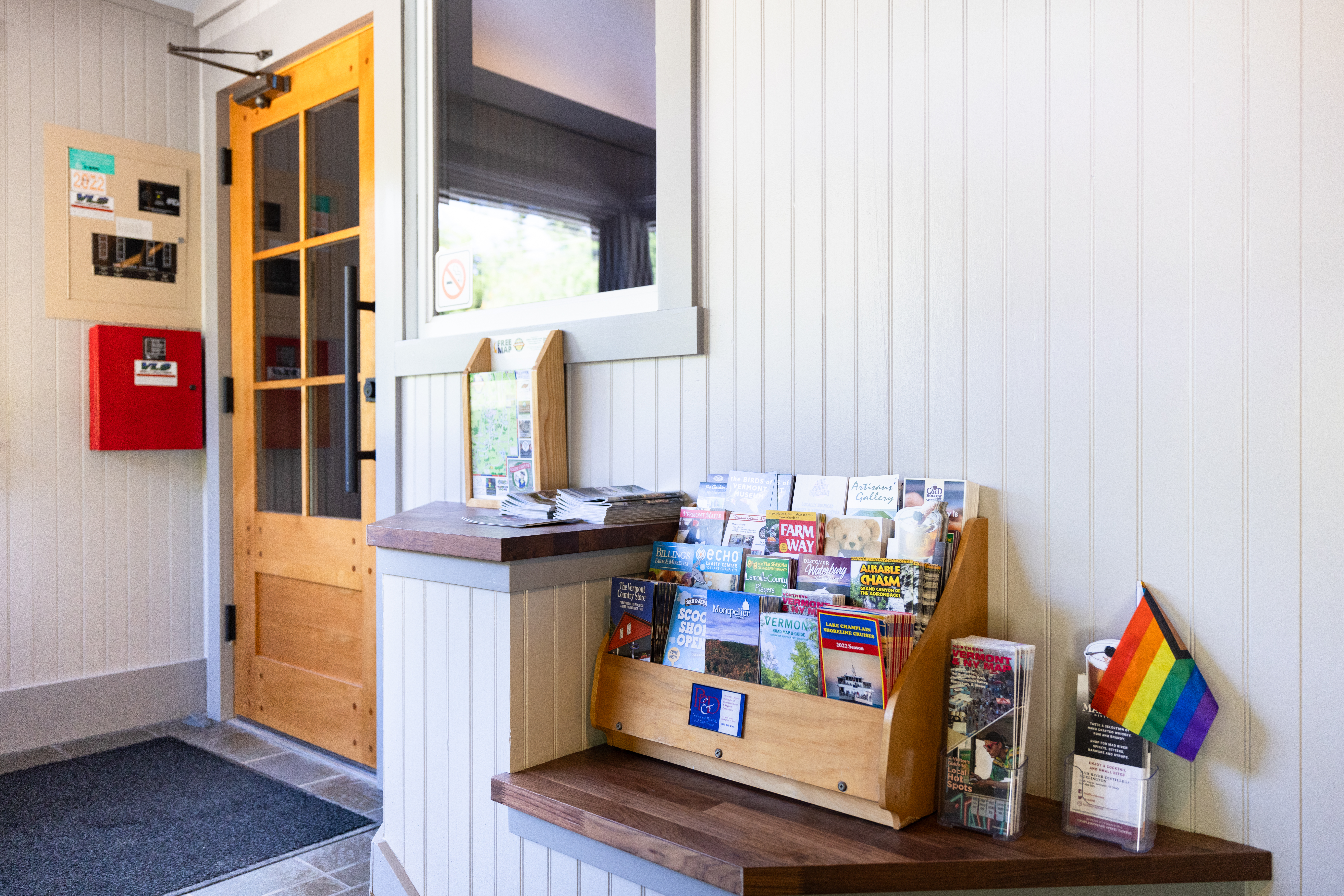 inn entry featuring local brochures