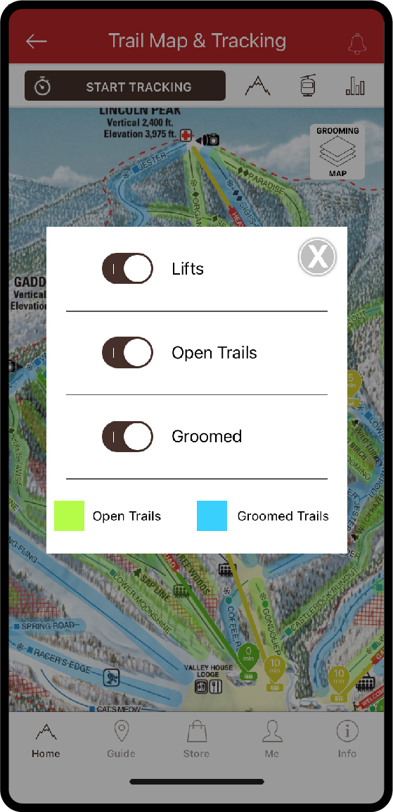 Sugarbush App Map