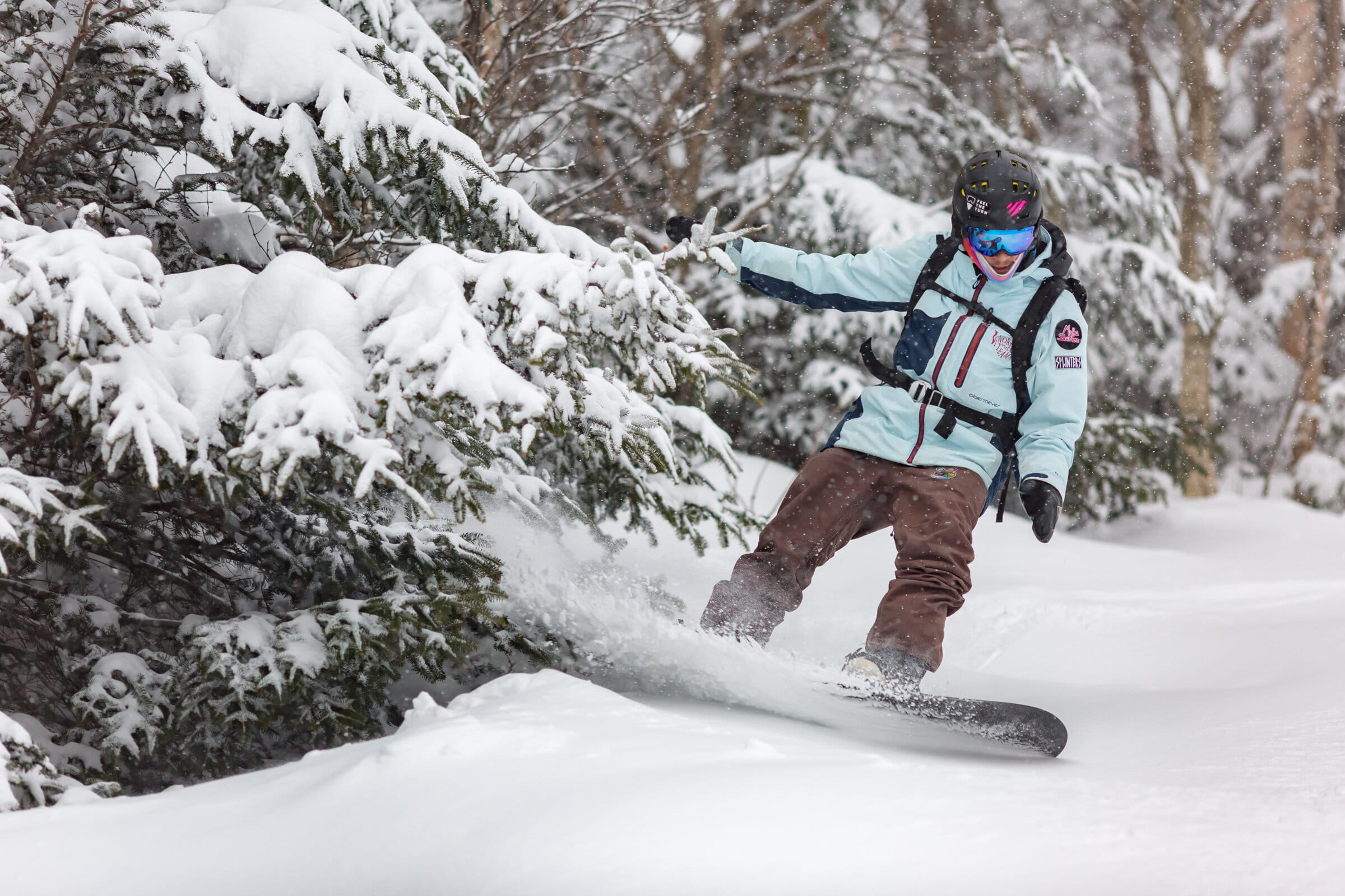 snowboarder at sugarbush
