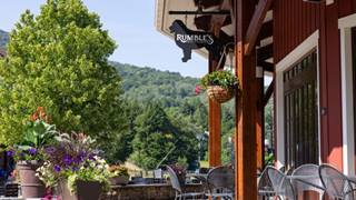 Outdoor summer view of Rumbles bistro