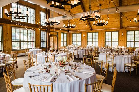 Wedding reception decor and tables
