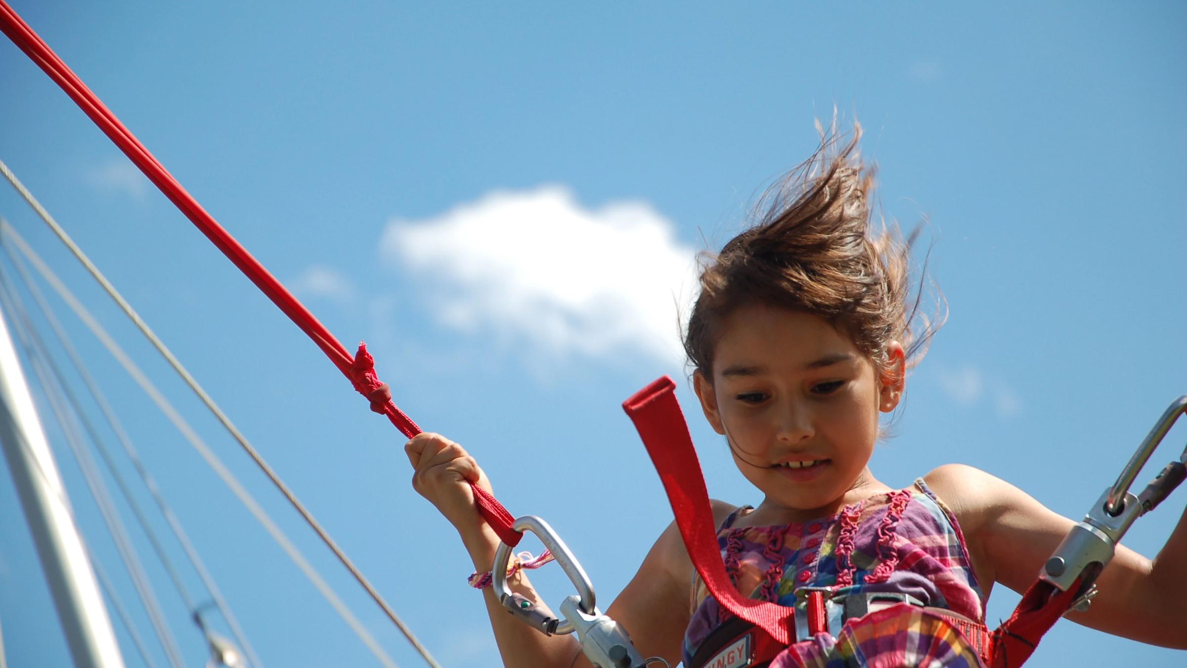 Bungee trampoline fun