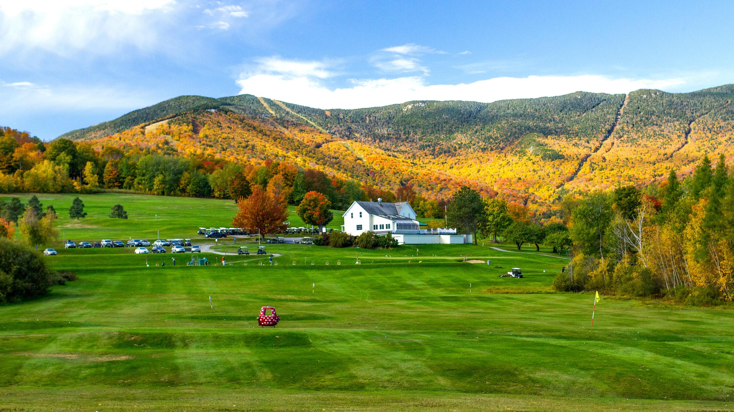 Driving range during the fall