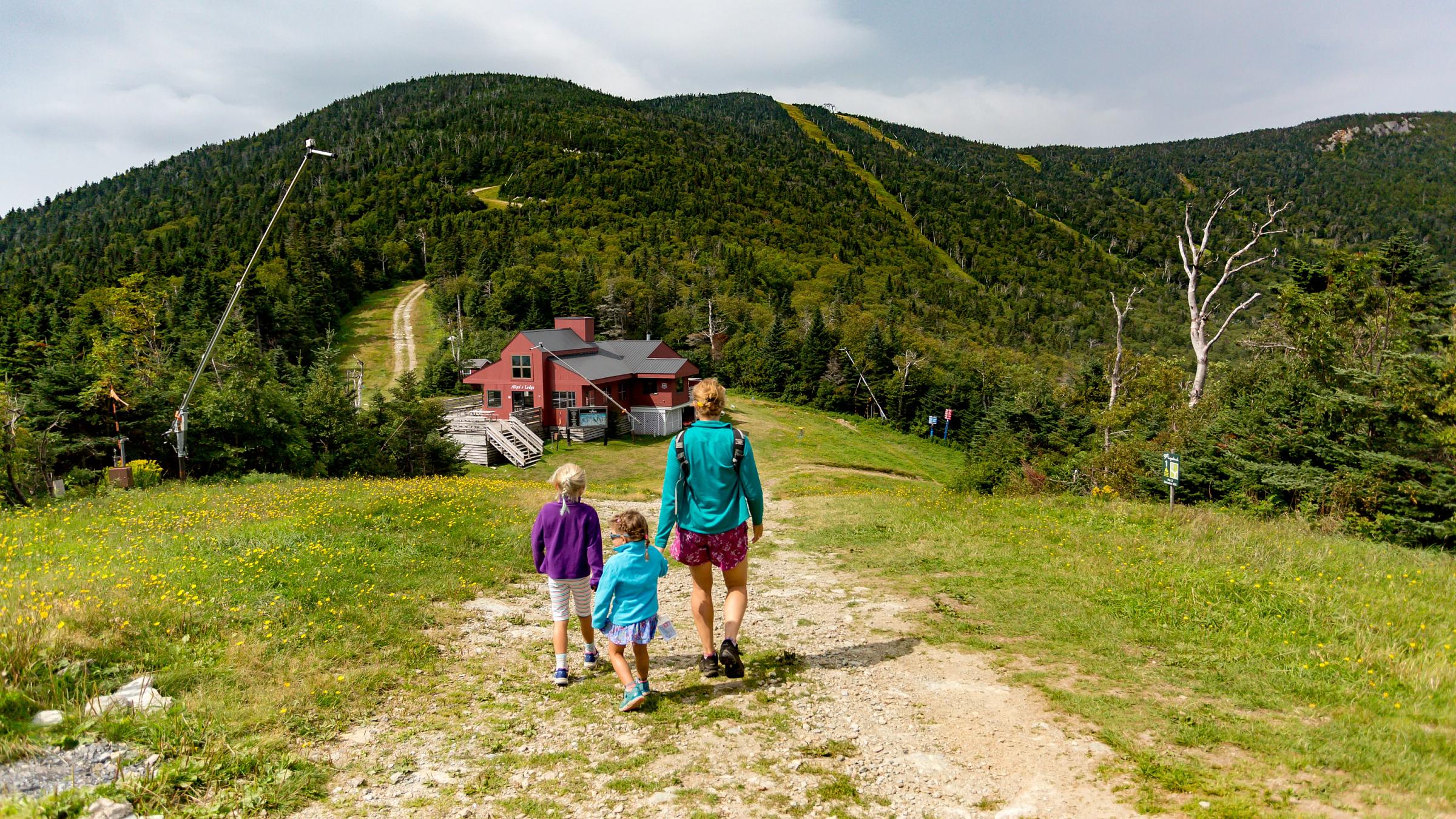 Adaptive skiers enjoying resort skiing accessibility at sugarbush