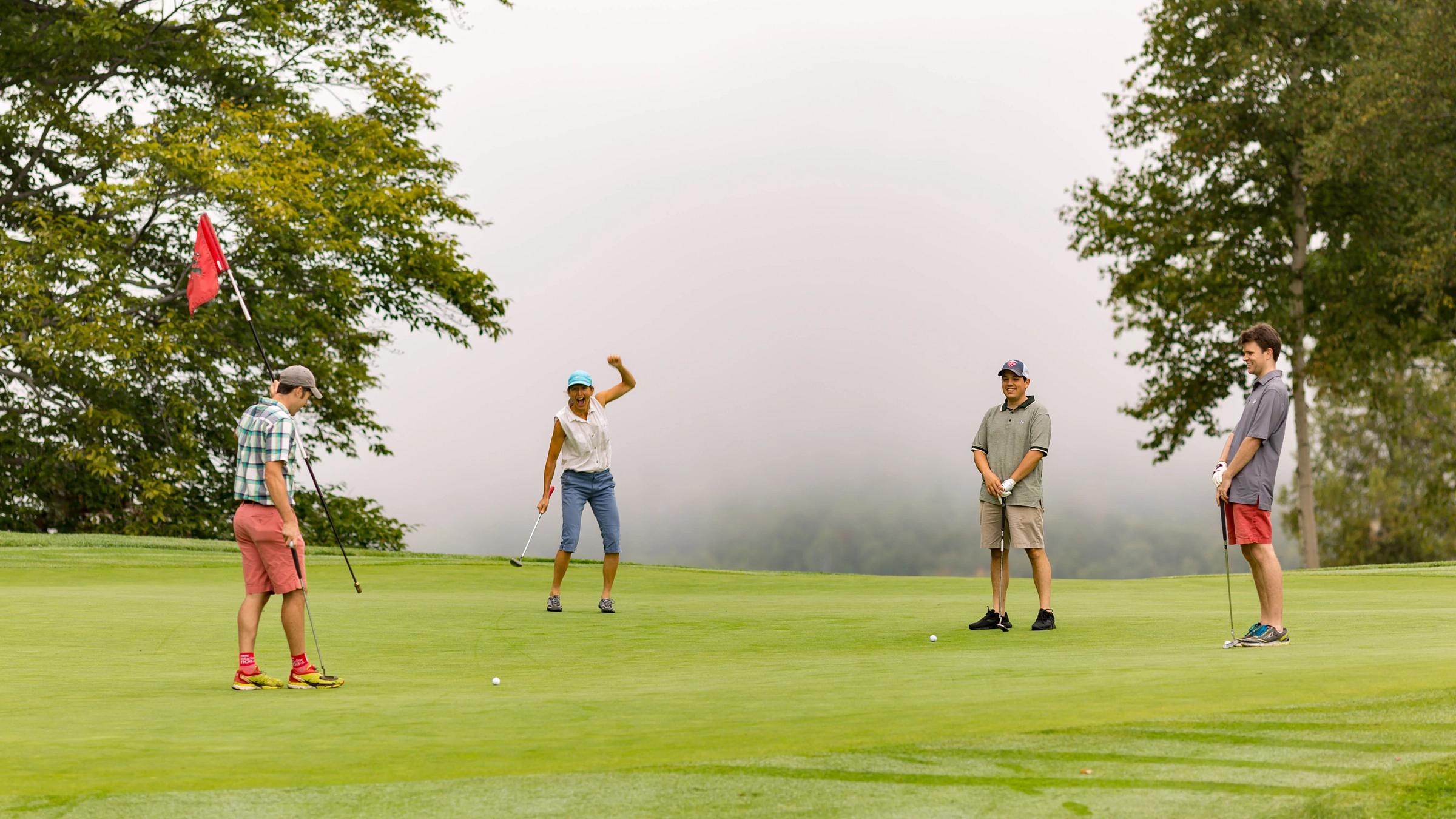 golfing with friends
