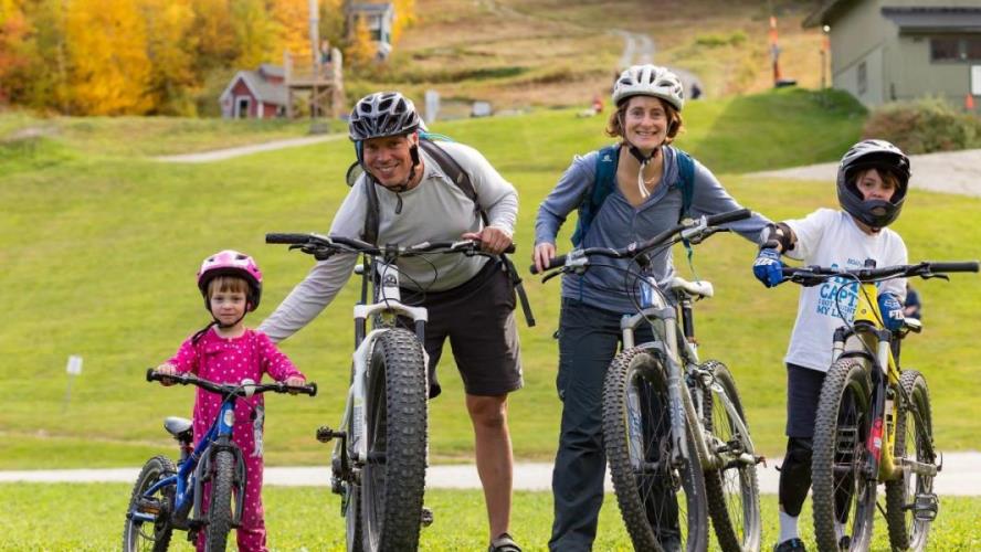 Downhill biking family fun