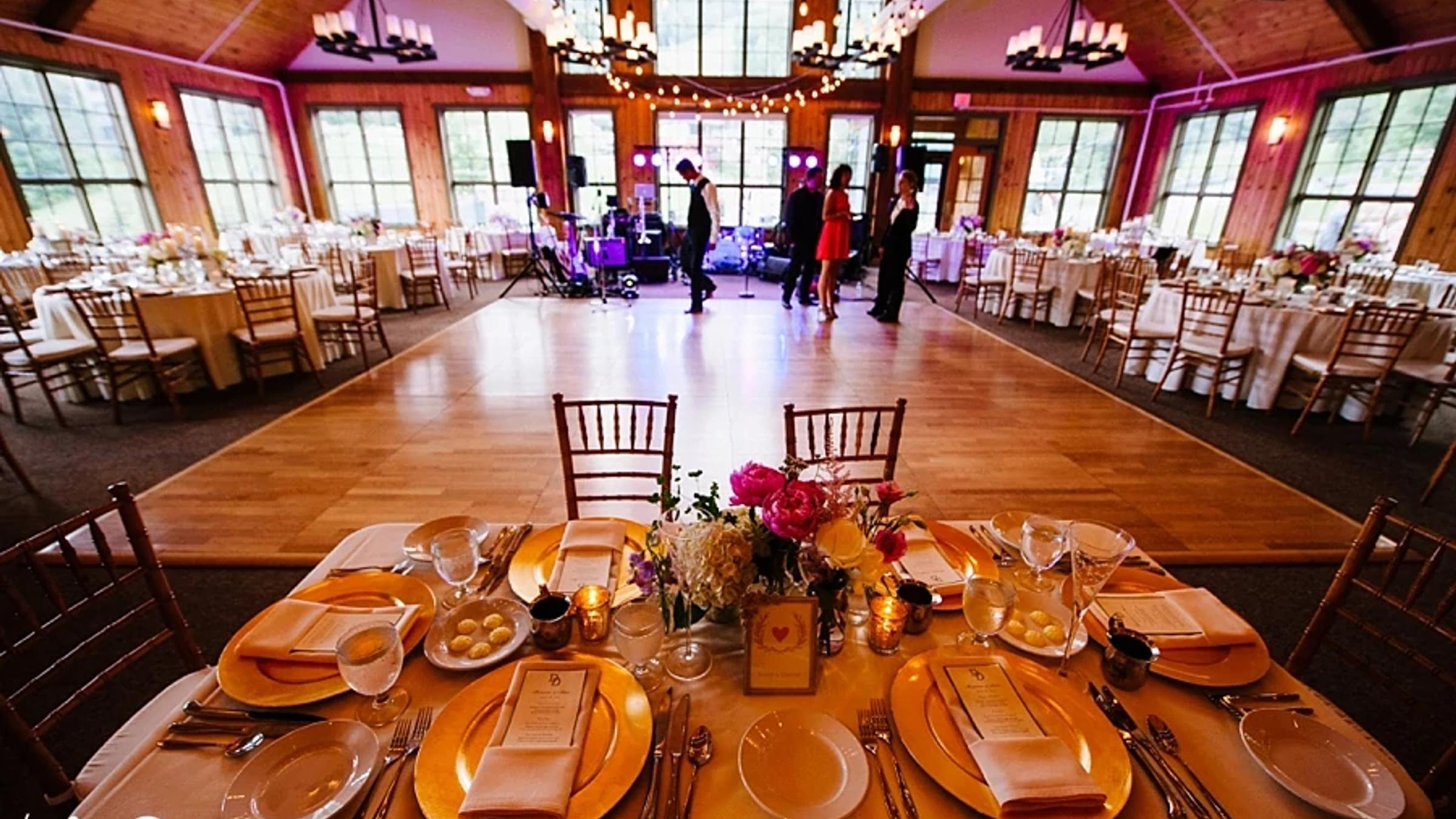 table setting dance floor
