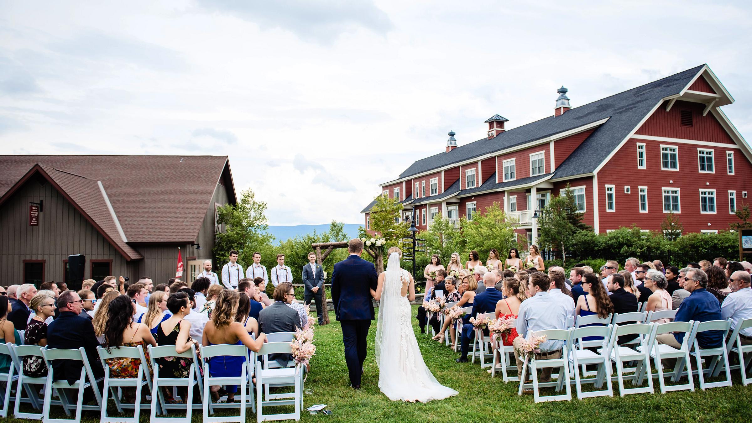 bride and groom base area