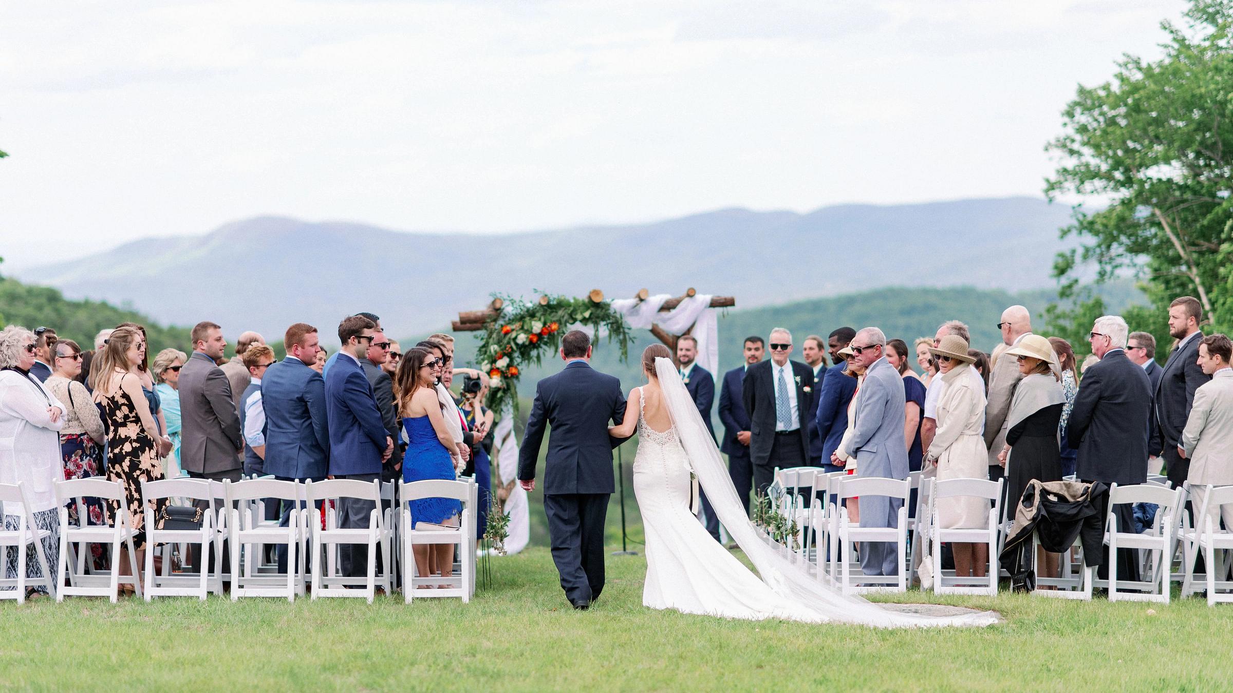 Walking the bride down the aisle